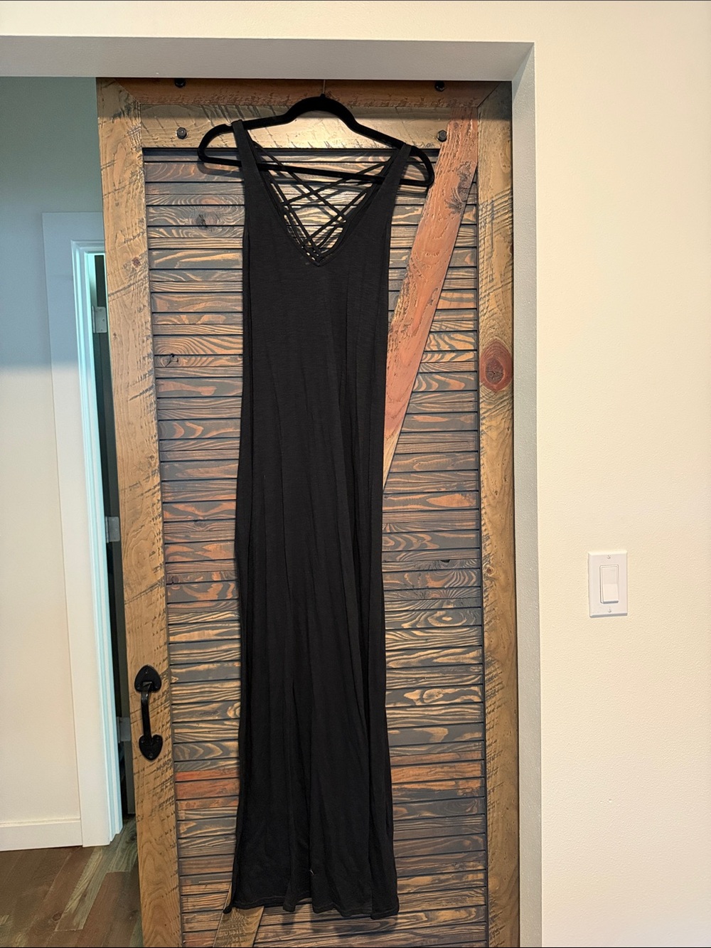 Express Black Crisscross-Strap Maxi Dress